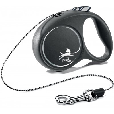 Flexi рулетка Black Design XS (до 8 кг) 3 м трос черный/серебро
