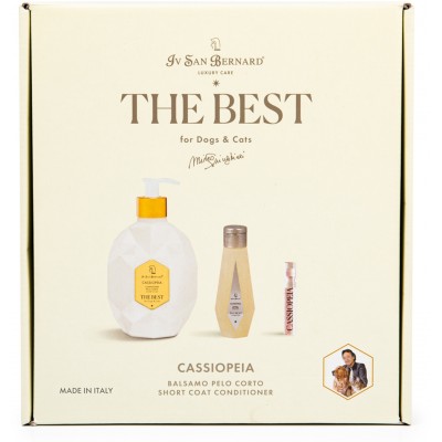 Iv San Bernard The Best line Набор Cassiopeia кондиционер для короткой шерсти 500 мл, шампунь 120 мл + парфюм 2 мл в подарок
