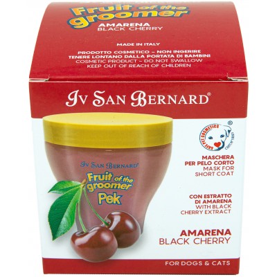 Iv San Bernard Fruit of the Grommer Black Cherry Восстанавливающая маска для короткой шерсти с протеинами шелка 250 мл.