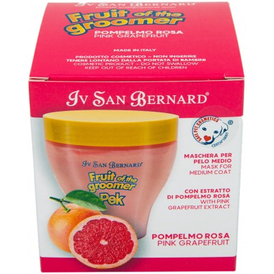 Iv San Bernard Fruit of the Grommer Pink Grapefruit Восстанавливающая маска для шерсти средней длины с витаминами 250 мл.