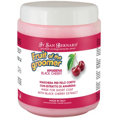 Iv San Bernard Fruit of the Grommer Black Cherry Восстанавливающая маска для короткой шерсти с протеинами шелка 1 л.
