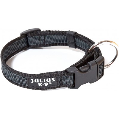Julius-K9 Ошейник для собак Color & Gray (27-42см/2см), черно-серый