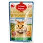 Родные корма для стерилизованных кошек и кастрированных котов с говядиной и печенью кусочки в желе по-таежному 85г.