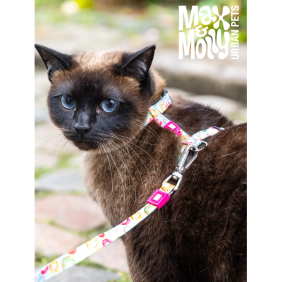 Max & Molly Комплект для кошек шлейка и поводок, Пончики