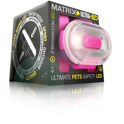 Max & Molly Светящийся брелок на ошейник, шлейку, поводок для собак Matrix Ultra LED розовый