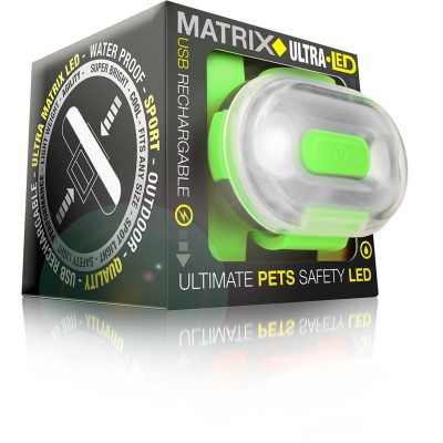 Max & Molly Светящийся брелок на ошейник, шлейку, поводок для собак Matrix Ultra LED салатовый