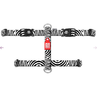 Max & Molly Н-образная шлейка Зебра XS
