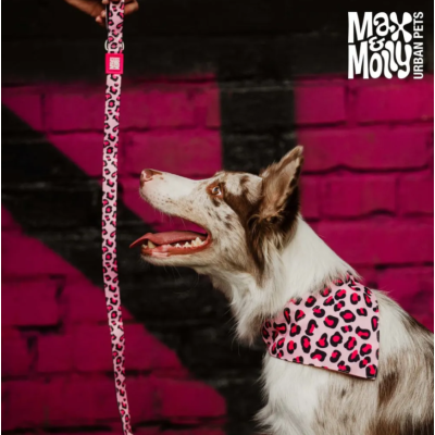 Max & Molly Н-образная шлейка Розовый леопард L