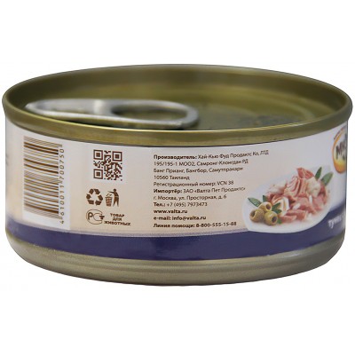 Мнямс Влажный корм для кошек Тунец с дорадо в нежном желе 70 гр.