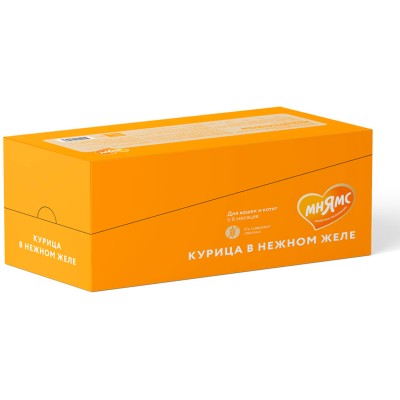 Мнямс На каждый день Влажный корм для кошек и котят старше 6 месяцев курица в нежном желе 80 гр