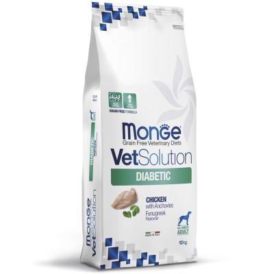 Monge VetSolution Dog Diabetic Диетический корм для собак при сахарном диабете 12 кг