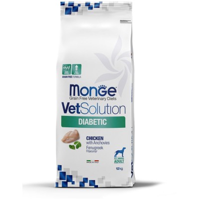 Monge VetSolution Dog Diabetic Диетический корм для собак при сахарном диабете 12 кг