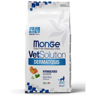 Monge VetSolution Cat Dermatosis Диетический корм для кошек при заболеваниях кожи 1,5 кг