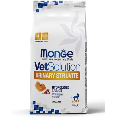 Monge VetSolution Cat Urinary Struvite Диетический корм для кошек при заболеваниях мочеполовой системы и струвитном течении МКБ 1,5 кг
