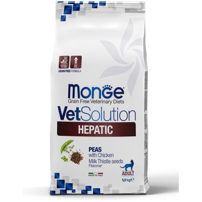 Monge VetSolution Cat Hepatic Диетический корм для кошек при заболеваниях печени 1,5 кг
