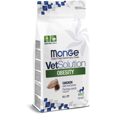 Monge VetSolution Cat Obesity Диетический корм для кошек при избыточном весе 1,5 кг