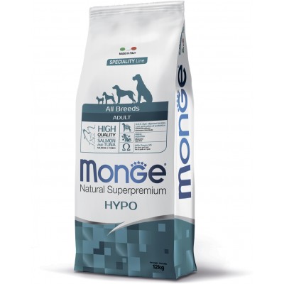 Monge Dog Speciality Hypoallergenic корм для собак гипоаллергенный лосось с тунцом 12 кг.