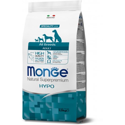Monge Dog Speciality Hypoallergenic корм для собак гипоаллергенный лосось с тунцом 2,5 кг.