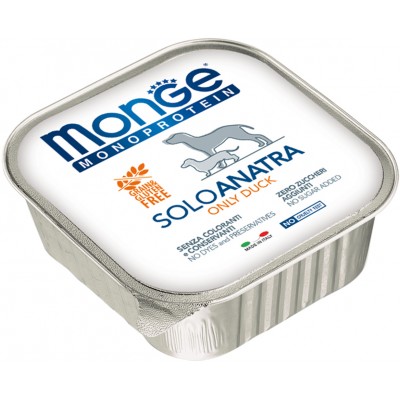 Monge Dog Monoprotein Solo консервы для собак паштет из утки 150 гр.