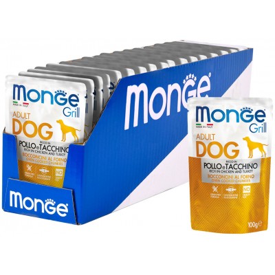 Monge Dog Grill Pouch паучи для собак курица с индейкой 100 гр.