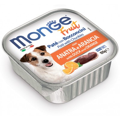 Monge Dog Fruit консервы для собак утка с апельсином 100 гр.