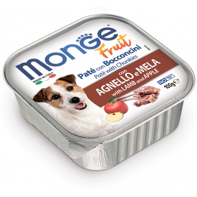 Monge Dog Fruit консервы для собак ягненок с яблоком 100 гр.