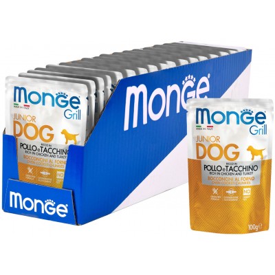 Monge Dog Grill PUPPY&JUNIOR Pouch паучи для щенков курица и индейка 100 гр.