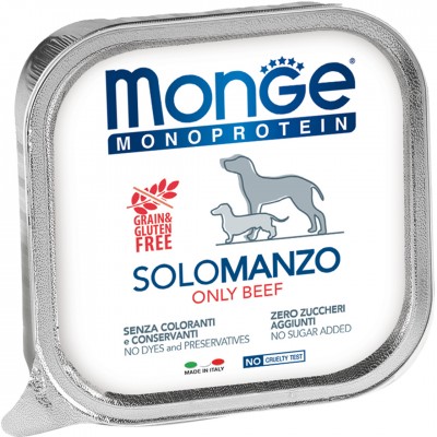 Monge Dog Monoprotein Solo консервы для собак паштет из говядины 150 гр.