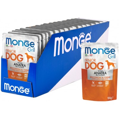 Monge Dog Grill SENIOR Pouch паучи для пожилых собак утка 100 гр.