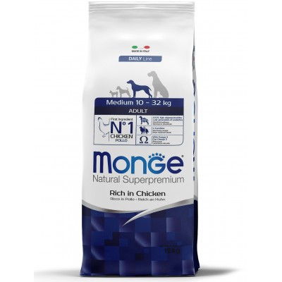 Monge Dog Medium корм для взрослых собак средних пород 12 кг.