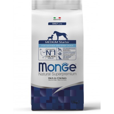 Monge Dog Medium Starter корм для щенков средних пород 1,5 кг.
