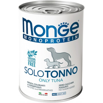Monge Dog Monoprotein Solo консервы для собак паштет из тунца 400 гр.