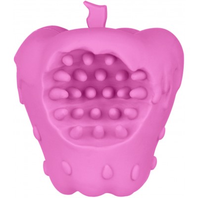 Mr.Kranch Игрушка для собак Яблоко с пищалкой 10 см розовая с ароматом бекона