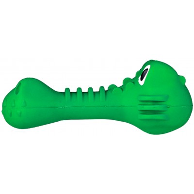 Mr.Kranch Игрушка для собак Крокодил с пищалкой 18 см зеленая с ароматом курицы