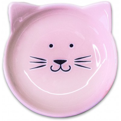 Mr.Kranch Блюдце керамическое Мордочка кошки 80 мл розовое