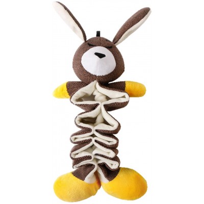 Mr.Kranch Игрушка для собак "Зайчик" с карманами под лакомство 36 см