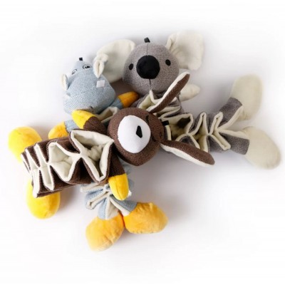 Mr.Kranch Игрушка для собак "Бегемотик" с карманами под лакомство 36 см