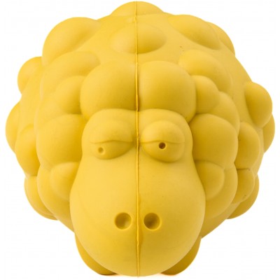 Mr.Kranch Игрушка для собак Овечка с пищалкой 8,5*12 см желтая с ароматом сливок