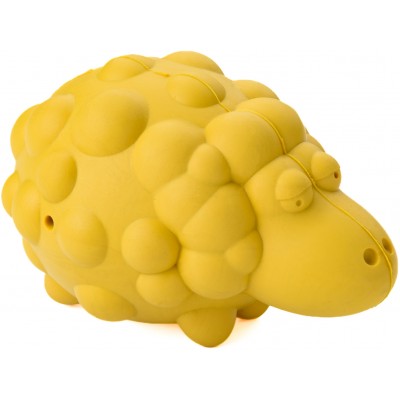 Mr.Kranch Игрушка для собак Овечка с пищалкой 8,5*12 см желтая с ароматом сливок