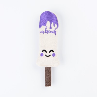 Mr.Kranch игрушка для собак мелких и средних пород Эскимо с пищалкой 16х5см, бежевый