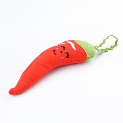 Mr.Kranch игрушка для собак мелких и средних пород Перец с пищалкой 22х5см, красный