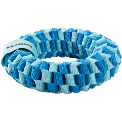 Игрушка Mr.Kranch для собак Плетеное кольцо диаметр 10 см голубая