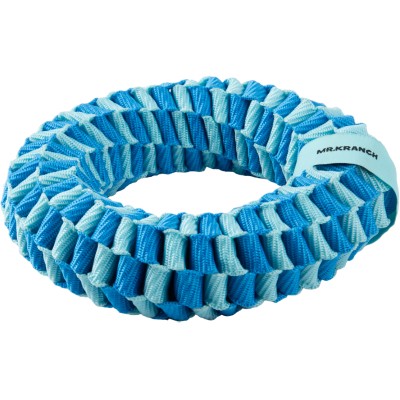 Игрушка Mr.Kranch для собак Плетеное кольцо диаметр 15 см голубая
