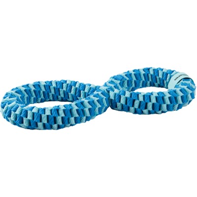 Игрушка Mr.Kranch для собак Плетеное кольцо восьмерка диаметр 13 см голубая