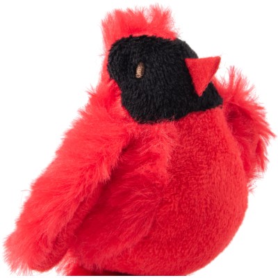 Mr.Kranch Игрушка для кошек Птичка плюшевая с кошачьей мятой 8 см красная