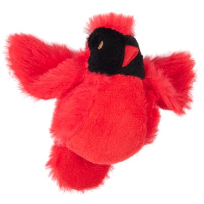 Игрушка Mr.Kranch для кошек Птичка плюшевая с кошачьей мятой 8 см красная