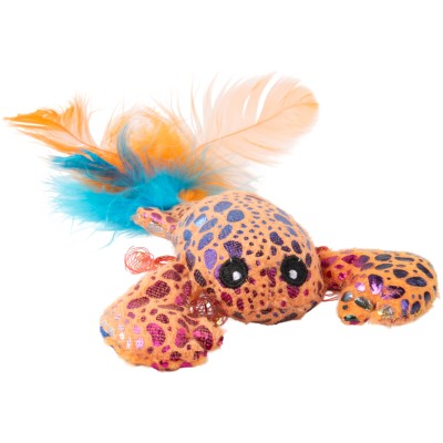 Игрушка Mr.Kranch для кошек Лобстер плюшевая с кошачьей мятой и перышками 9 см голубая