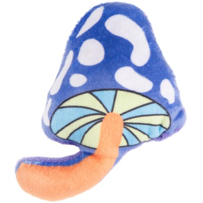 Игрушка Mr.Kranch для кошек Волшебный Грибочек плюшевая с кошачьей мятой 10 см фиолетовая