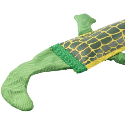 Игрушка Mr.Kranch из пожарного шланга для собак Крокодил с пищалкой 65 см зеленая