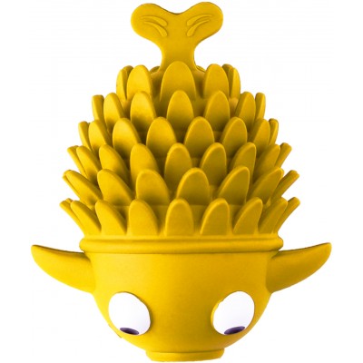 Mr.Kranch Игрушка для собак Рыба-ёрш 12 см желтая с ароматом сливок